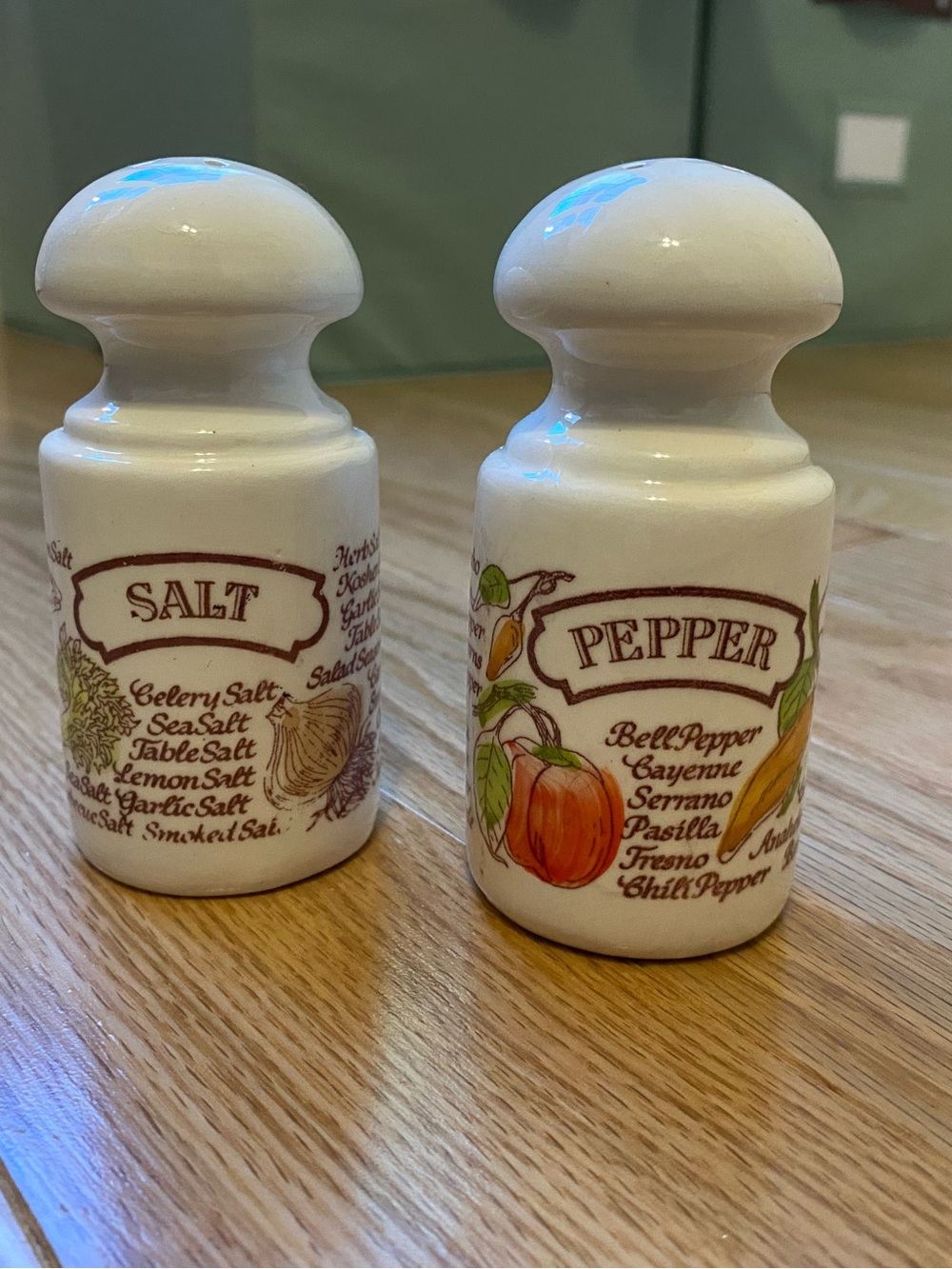 Vintage Avon Salt & Pepper Shakers 1980